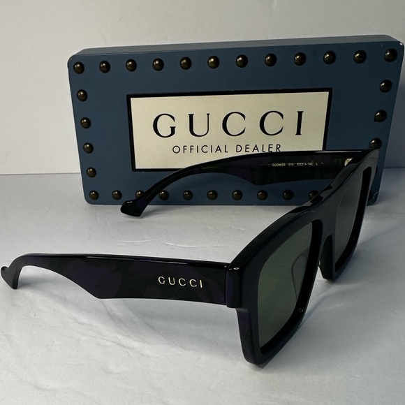 Gucci Men's GG0962Sm Acetate Rectangle Sunglasses - Picture 12 of 16